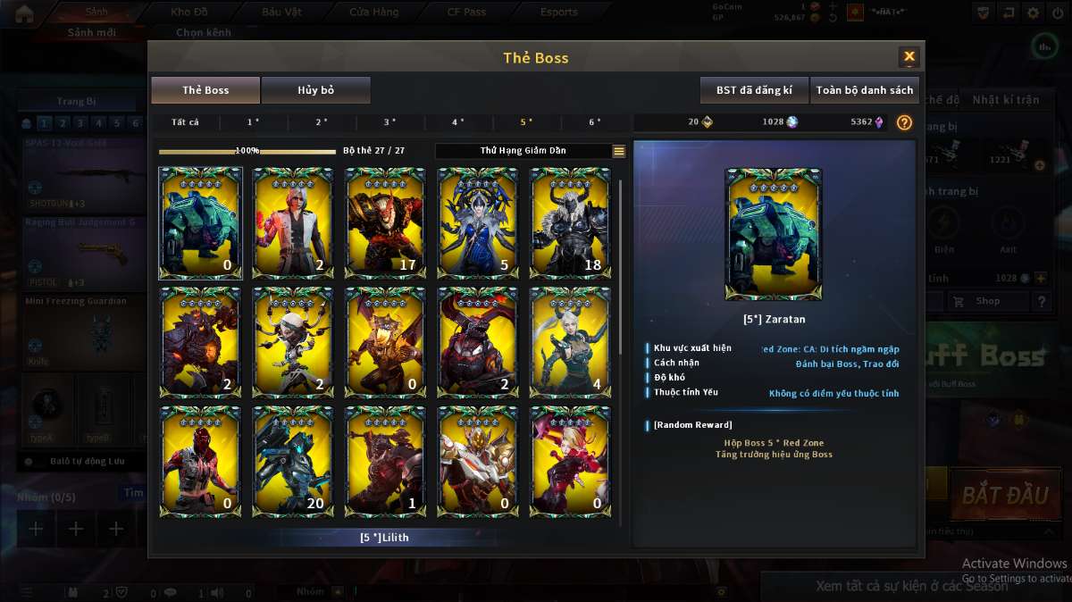 shop acc cf uy tin gia re